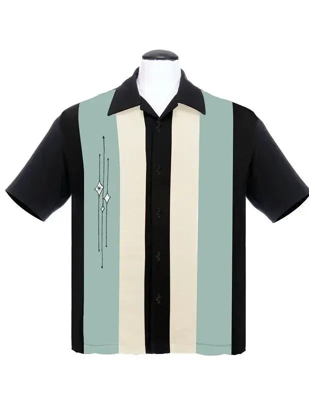 The Finley Retro Shirt - Black/Mint/Cream Clothier to The King