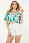 Whimsey Abstract Pattern Top