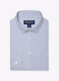 Leeward No Tuck Dress Shirt - Coastal Fjord Diamond Mosaic