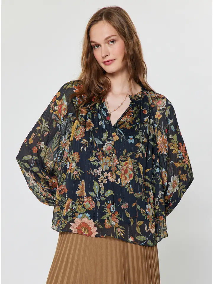 Botanical Floral Printed Blouse
