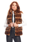 Leopard Faux Fur Posh Snap Vest