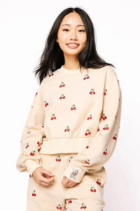Jeweled Cherry Sweatshirt Queen of Sparkles