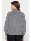 Wool Blend Cable Sweater - Grey Current Air