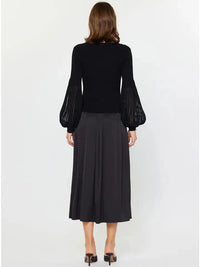 Sheer Detail Sweater & Cami Dress Set Current Air