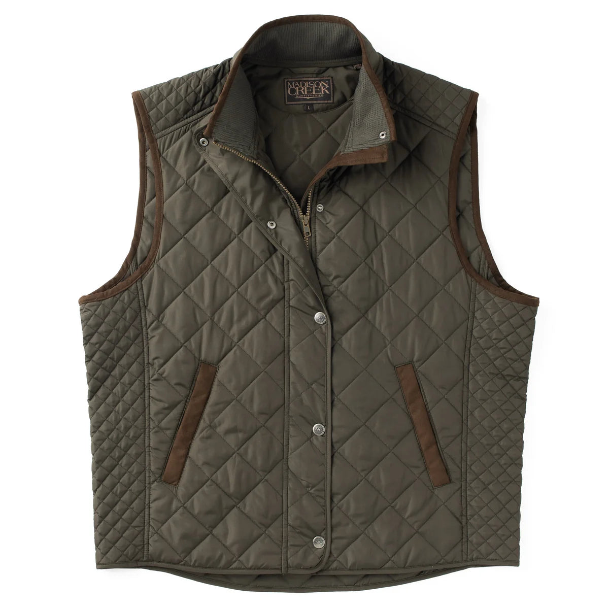 Greenville Diamond Quilted Nylon Vest - Loden
