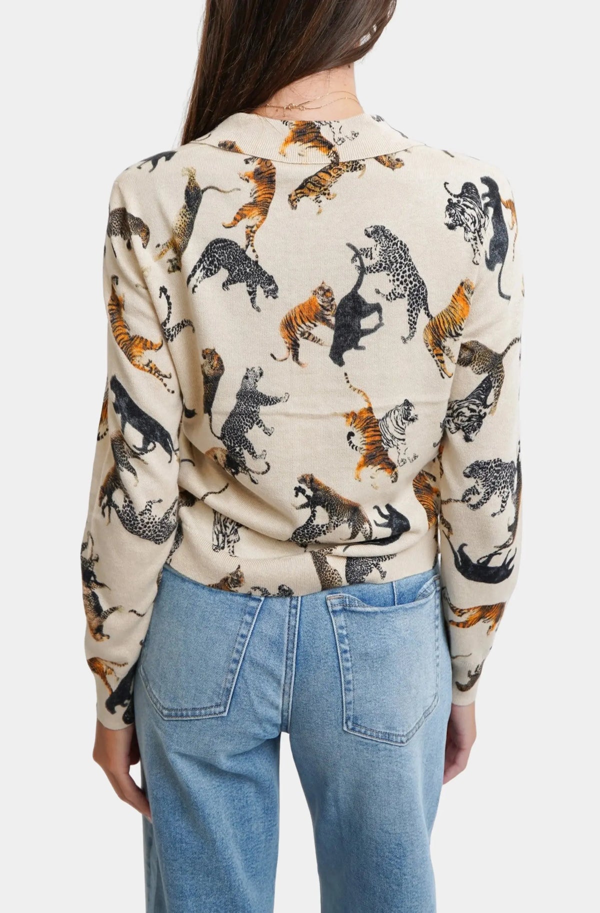 Tiger Button Front Cardigan J. SOCIETY