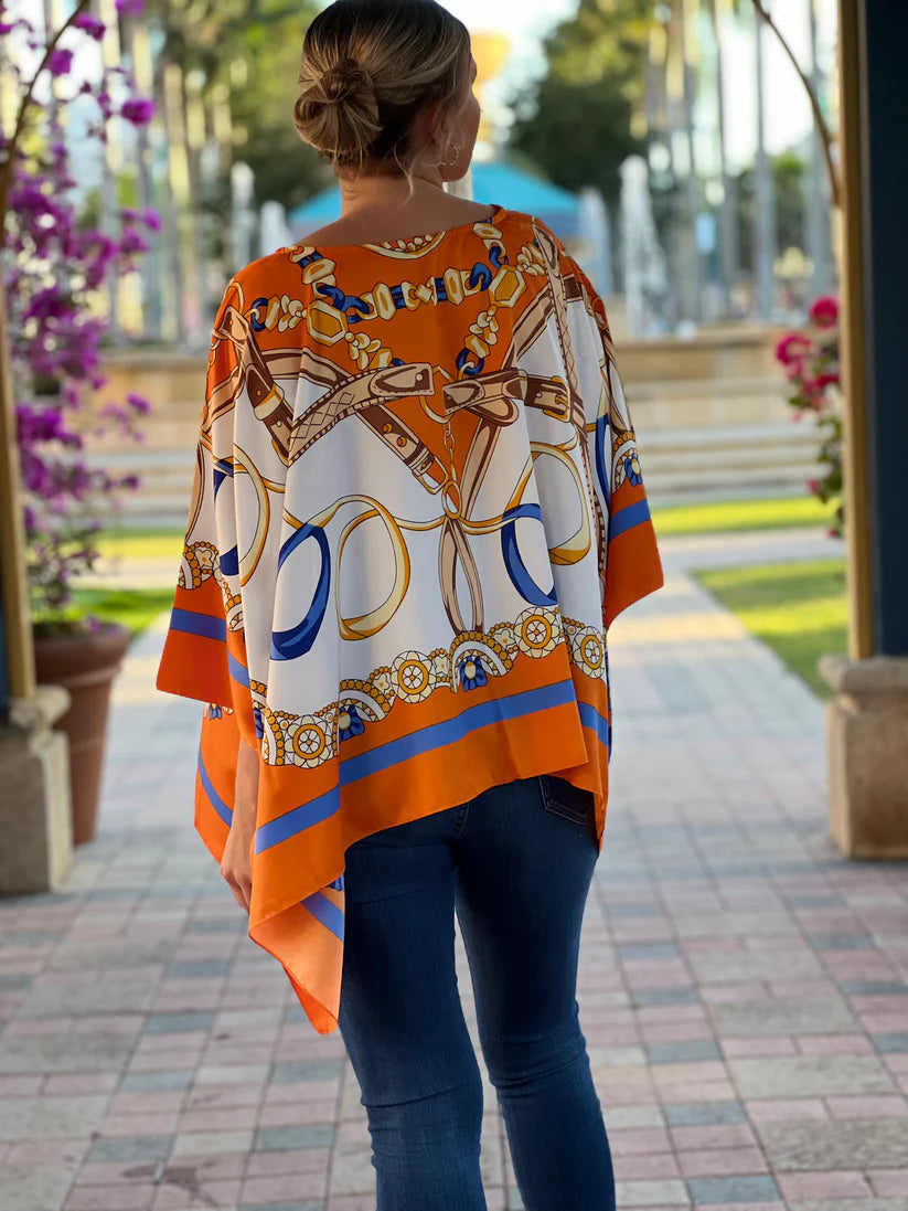 Orange Straps Silk Tunic STACY BRADLEY