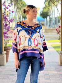 Blue Straps Silk Tunic