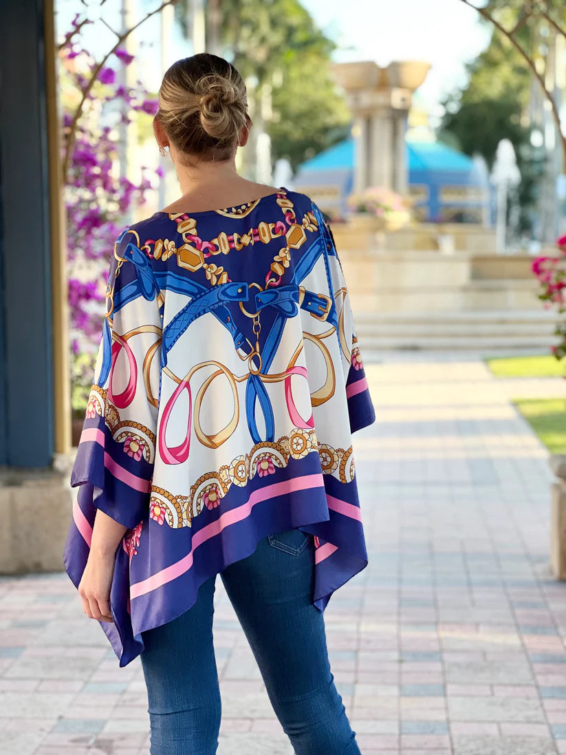 Blue Straps Silk Tunic STACY BRADLEY