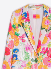 Floral Sequin Blazer