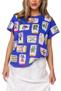 Royal Blue Mahjong Tile Tee