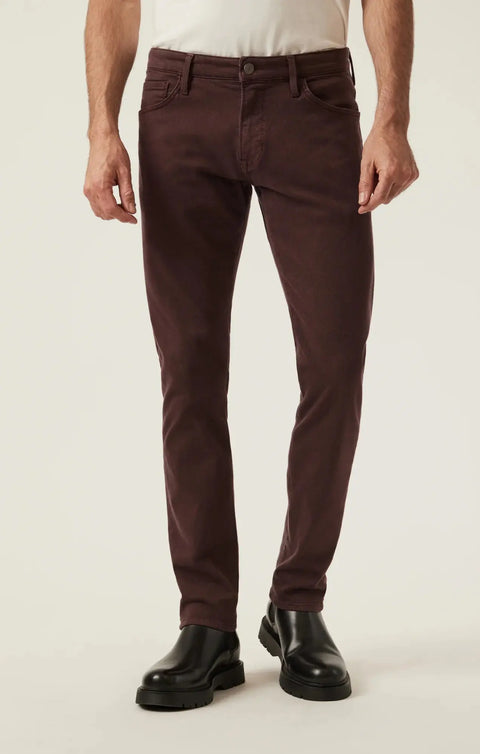 Straight Leg Pants - Burgundy Diagonal 34 Heritage