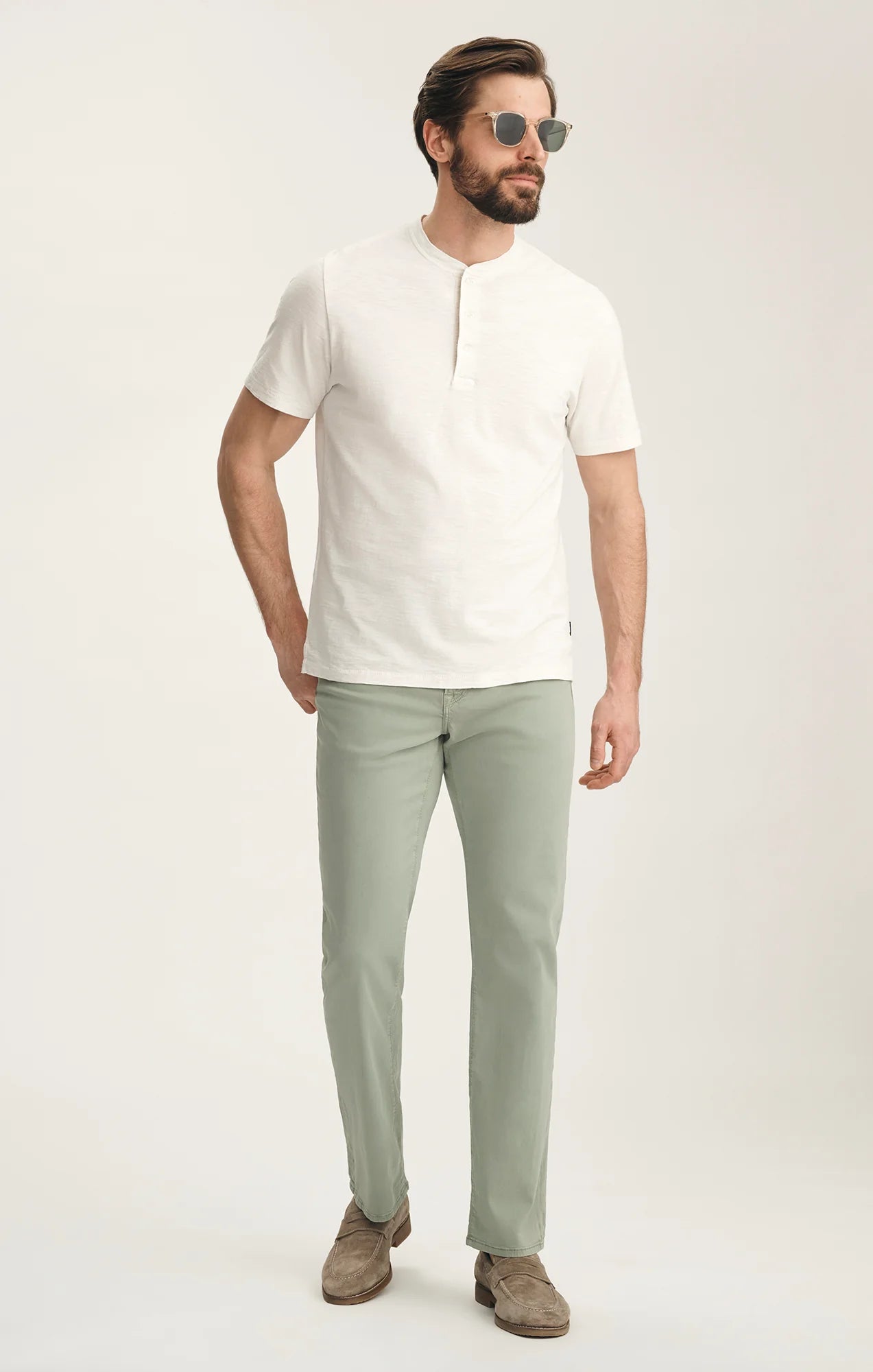 Straight Leg Pants - Iceberg Twill