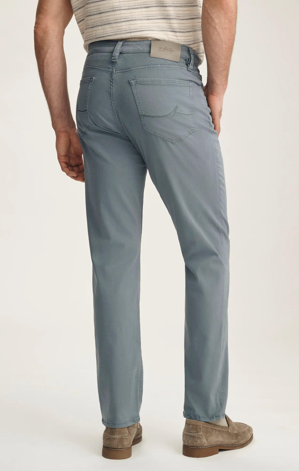 Relaxed Straight Leg Pants - Flint Stone Twill