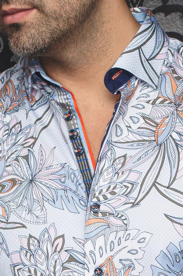 Corrado Light Blue Sport Shirt Au Noir