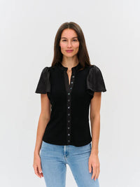 Maren Flutter Top - Black