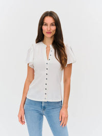 Maren Flutter Top - White