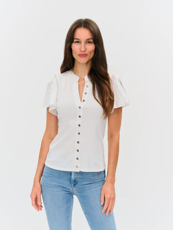 Maren Flutter Top - White
