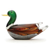 Large Glass Mallard Duck Figurine