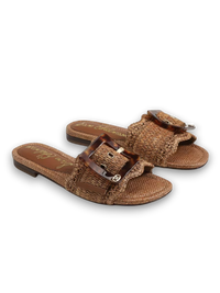 Bambie Raffia Slide Sandal