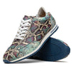 Peri Python Embossed Calfskin Sneakers Multi Blue