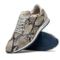 Peri Python Embossed Italian Calfskin Sneakers Black / White