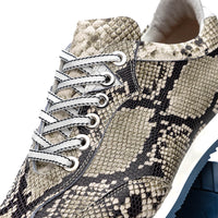 Peri Python Embossed Italian Calfskin Sneakers Black / White