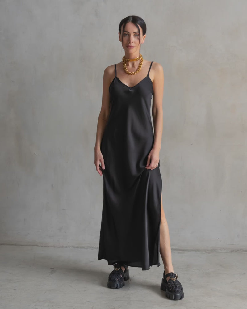 Basic Lennon Zipslip™️ Dress Black