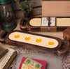 Medium Wood Candle Tray - Tobacco Bark