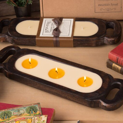 Signature Wood Candle Tray – Small - Red Currant