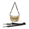 Front view of Tiny Dancer Python Luxe Hobo Bag with quilted embossed cowhide