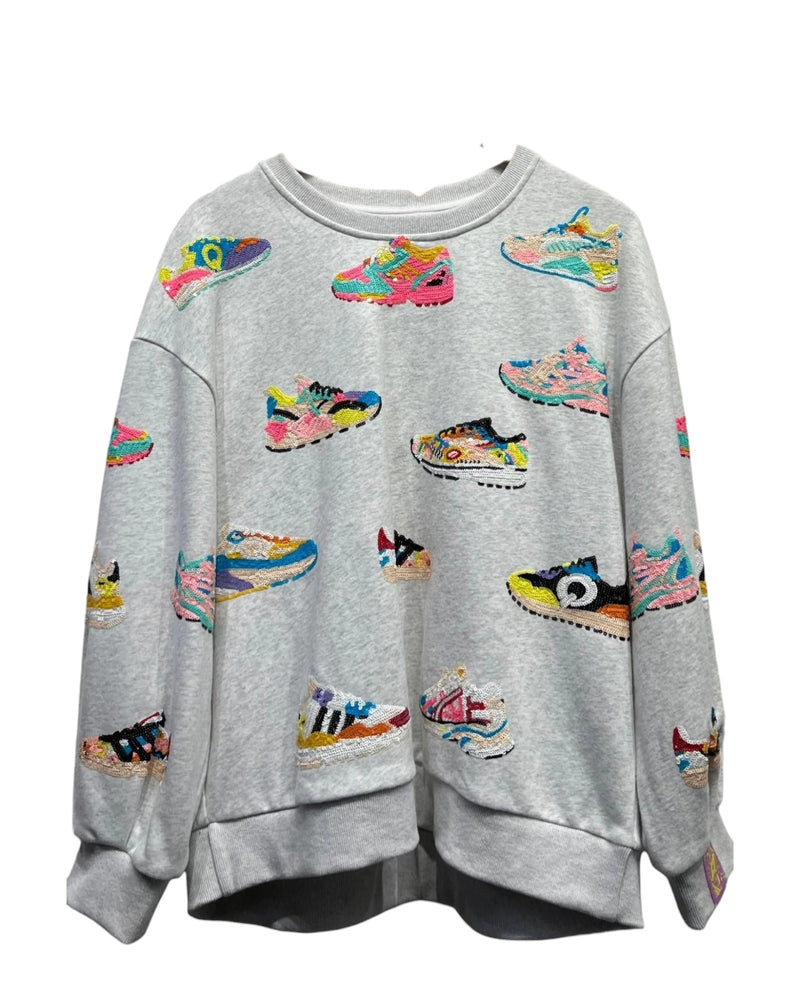 Grey Neon Sneaker Sweatshirt