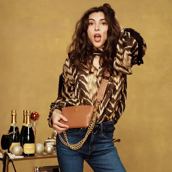 Fame Handbag - Saddle Leather Think Royln