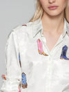 COWBOY PRINT JACQUARD SHIRT