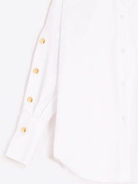 White Shirt with Gold Sleeve Buttons Vilagallo