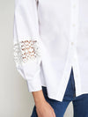 WHITE POPLIN SHIRT WITH LACE SLEEVES Vilagallo