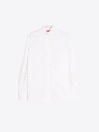 WHITE POPLIN SHIRT WITH LACE SLEEVES Vilagallo