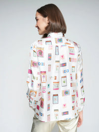WHITE SHIRT MATCHBOX PRINT Vilagallo