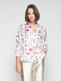 WHITE SHIRT MATCHBOX PRINT Vilagallo