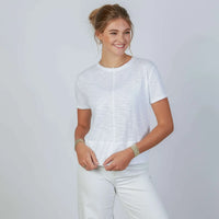 Celia Perfect Length Tee in White