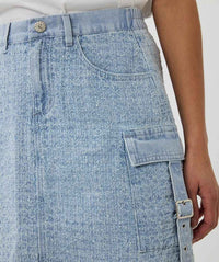 Damaged Jean Skirt