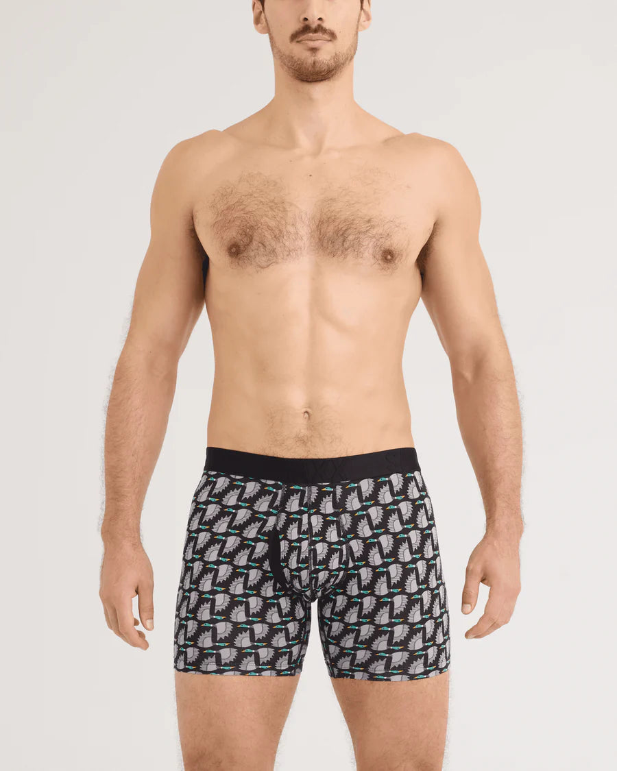 Everyday Boxer Brief 6" - Flight Pattern-Black