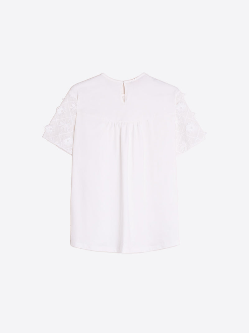 Darzie Embroidered Flower T-Shirt