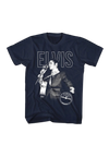 Elvis On The Mic Tee - Navy American Classics
