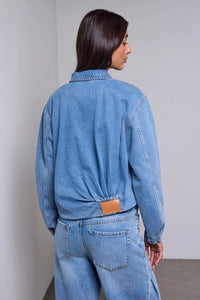BLUE THREAD Bubble Hem Denim Jacket