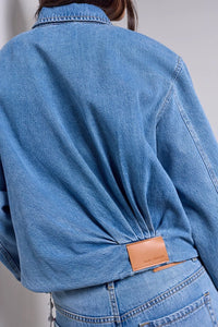 BLUE THREAD Bubble Hem Denim Jacket
