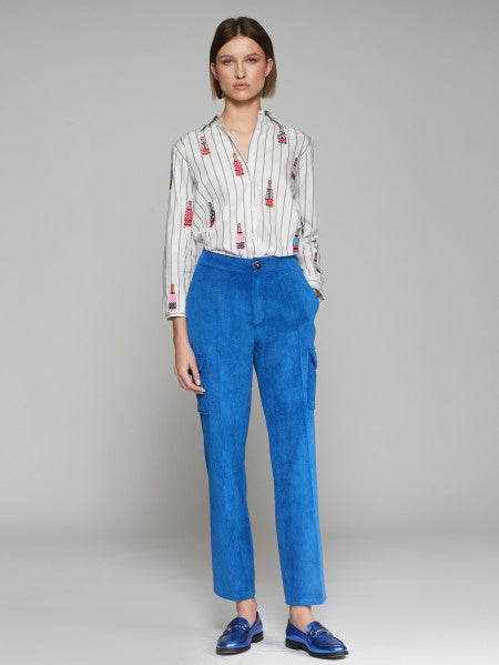 Blue Corduroy Trouser