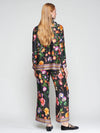 Lucia Black Floral Print Trousers Vilagallo
