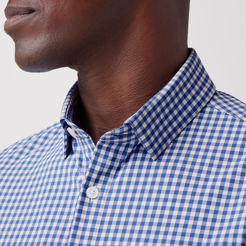 Leeward Dress Shirt - Denim Blue Alamo Gingham