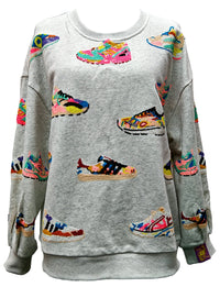 Grey Neon Sneaker Sweatshirt